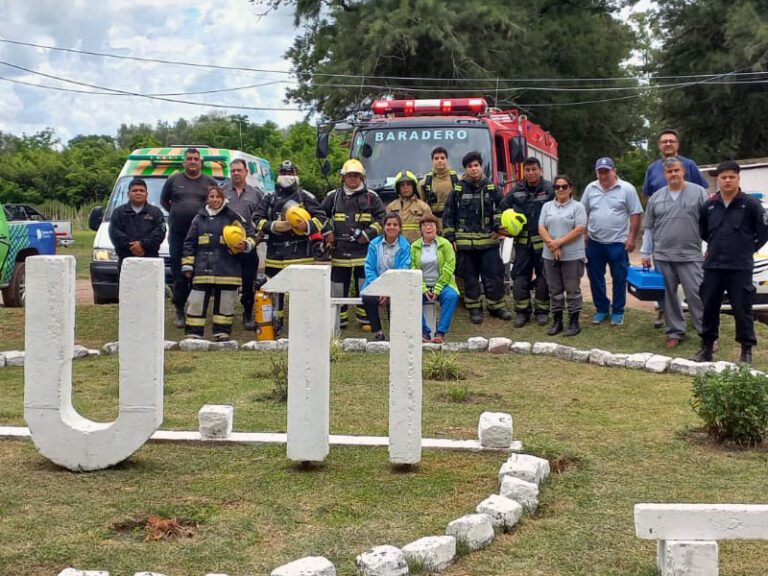 Simulacro de evacuación y lucha contra incendios en la Unidad N° 11 de Baradero