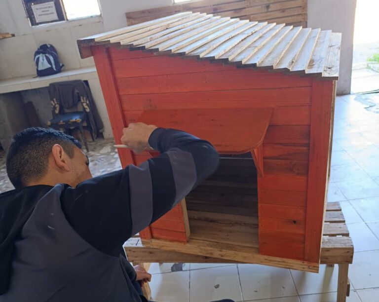 En la Unidad 2 de Sierra chica fabricaron cuchas para la Dirección de Bromatología municipal