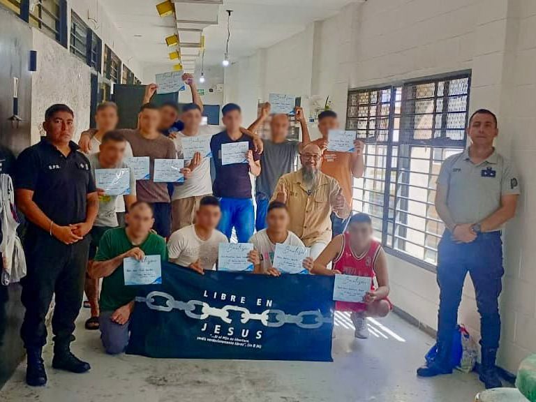 Ceremonias de bautismos en la Alcaidía Departamental San Martín