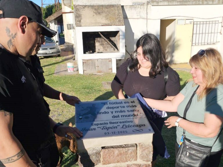 En homenaje a un agente, inauguraron un espacio recreativo en la Unidad 2