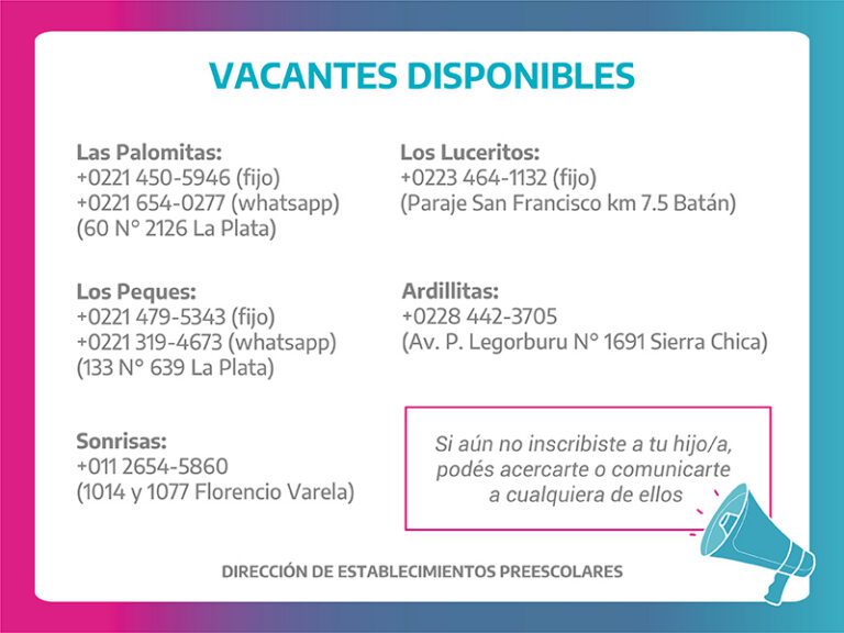 Establecimientos maternales del Servicio Penitenciario Bonaerense continuarán recibiendo solicitudes de inscripción