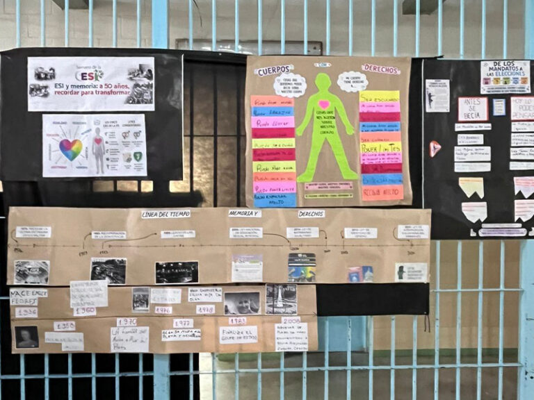 Estudiantes de la Unidad 17 expusieron trabajos colectivos por la Semana de la ESI y de la Memoria