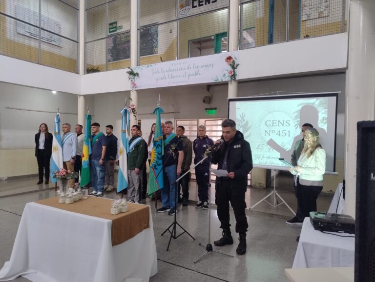 Acto por el 25° aniversario del CENS N°451, en la Unidad 30.